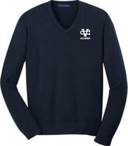 Men's V-Neck Sweater, Navy